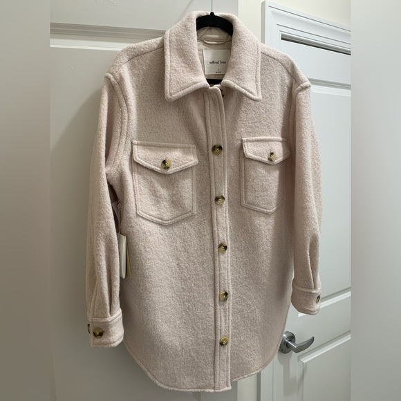 Aritzia Ganna Shirt Jacket Heather Bone - Picture 2 of 6